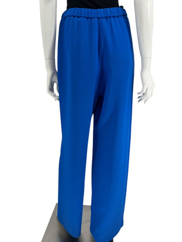 Valentino Blue Silk Drawstring Waist Pants – Size IT 40