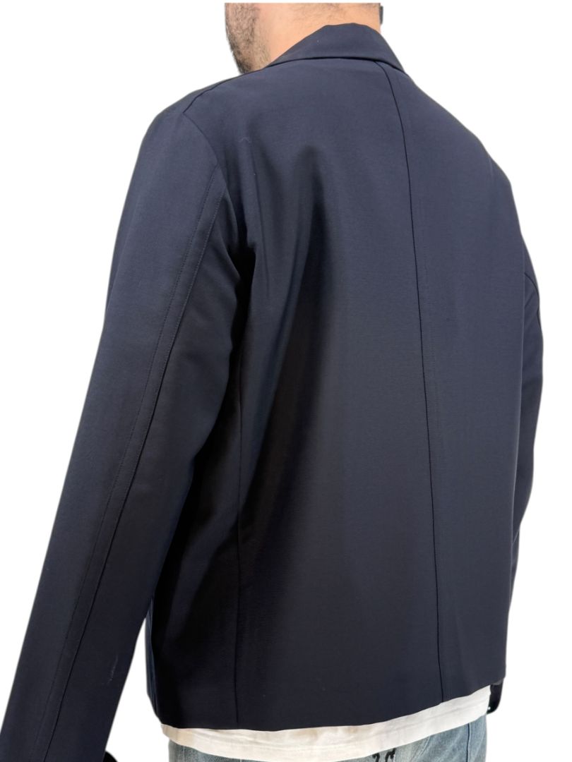 Jil Sander Men's 50 Navy Wool Mohair 4 Button Hidden Closure Sport Jacket Italy
