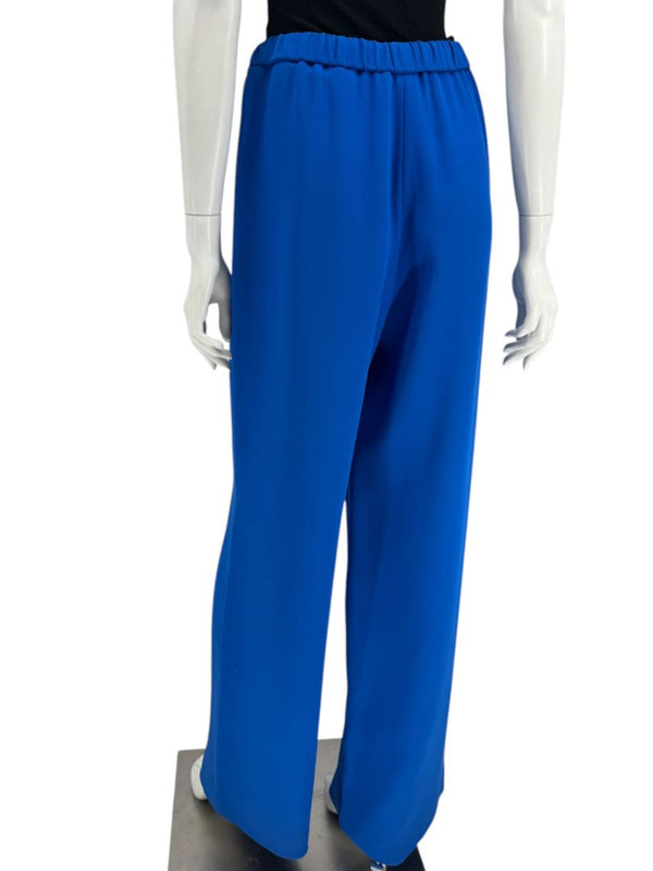 Valentino Blue Silk Drawstring Waist Pants – Size IT 40