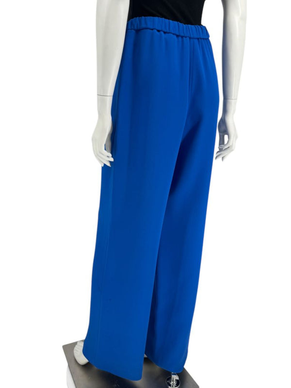 Valentino Blue Silk Drawstring Waist Pants – Size IT 40