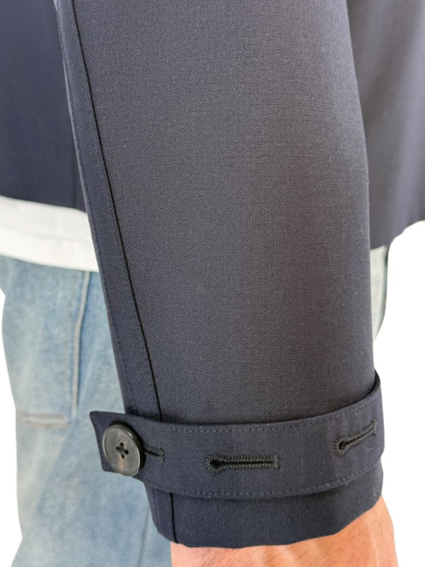 Jil Sander Men's 50 Navy Wool Mohair 4 Button Hidden Closure Sport Jacket Italy