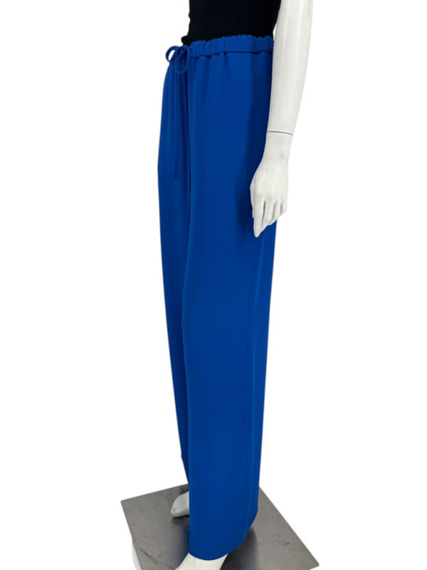 Valentino Blue Silk Drawstring Waist Pants – Size IT 40