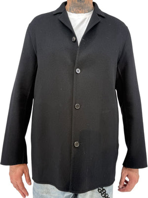Jil Sander Men's 50 Black 100% Cashmere Double Face 3 Button Jacket Italy