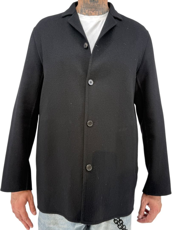 Jil Sander Men's 50 Black 100% Cashmere Double Face 3 Button Jacket Italy