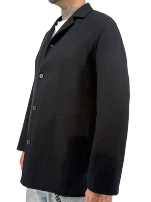 Jil Sander Men's 50 Black 100% Cashmere Double Face 3 Button Jacket Italy