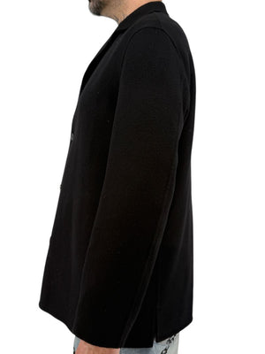Jil Sander Men's 50 Black 100% Cashmere Double Face 3 Button Jacket Italy