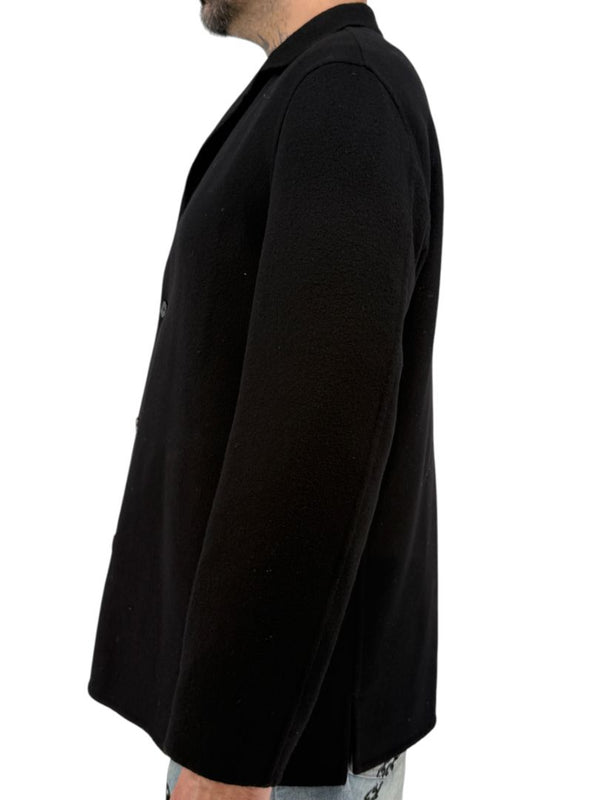 Jil Sander Men's 50 Black 100% Cashmere Double Face 3 Button Jacket Italy