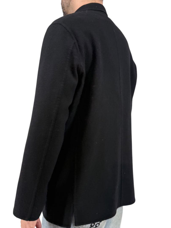 Jil Sander Men's 50 Black 100% Cashmere Double Face 3 Button Jacket Italy