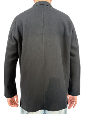 Jil Sander Men's 50 Black 100% Cashmere Double Face 3 Button Jacket Italy