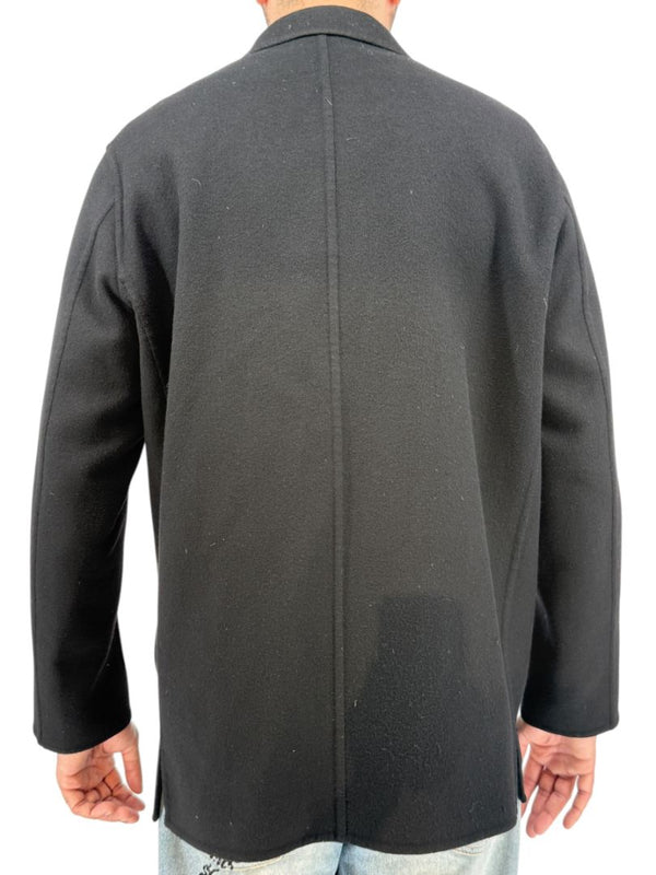 Jil Sander Men's 50 Black 100% Cashmere Double Face 3 Button Jacket Italy