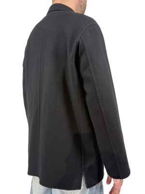 Jil Sander Men's 50 Black 100% Cashmere Double Face 3 Button Jacket Italy