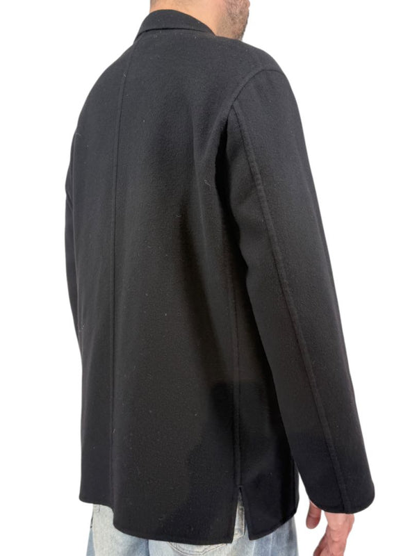 Jil Sander Men's 50 Black 100% Cashmere Double Face 3 Button Jacket Italy