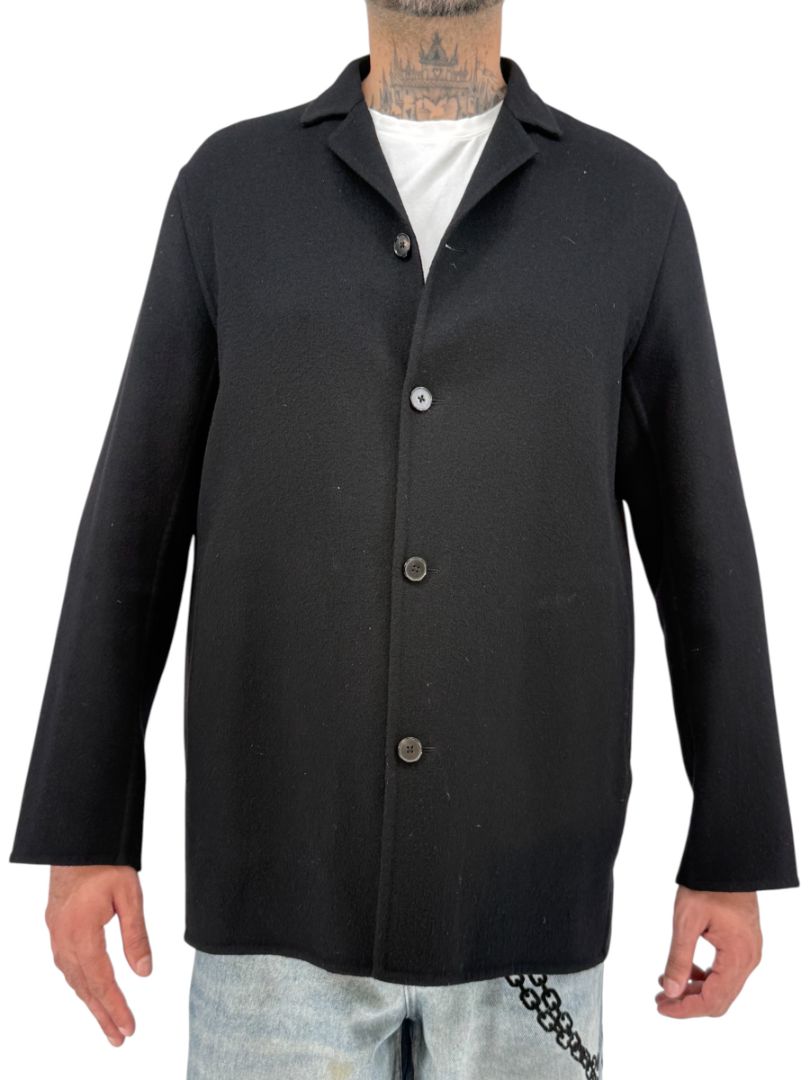Jil Sander Men's 50 Black 100% Cashmere Double Face 3 Button Jacket Italy