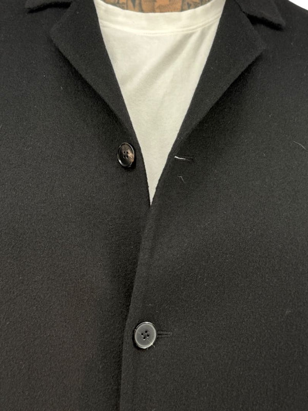 Jil Sander Men's 50 Black 100% Cashmere Double Face 3 Button Jacket Italy