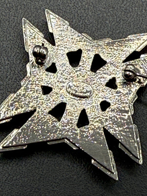 Chanel Strass & Faux Pearl Maltese Cross CC Brooch Pendant