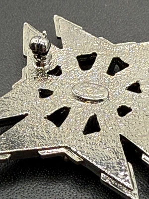 Chanel Strass & Faux Pearl Maltese Cross CC Brooch Pendant