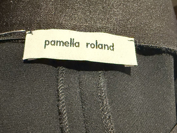 Pamella Roland Black Sculpted Seam Pants - Large