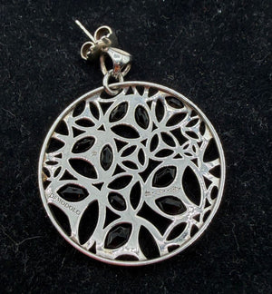 Di Modolo Sterling Silver Black Onyx Link Necklace & Openwork Earrings Set