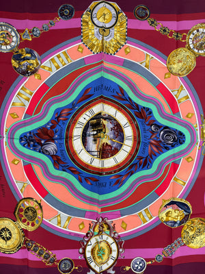 Hermes Parmi les Fleurs, Je Compte les Heures Silk Scarf