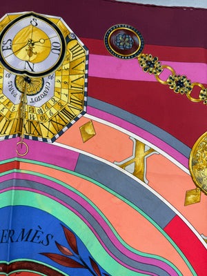 Hermes Parmi les Fleurs, Je Compte les Heures Silk Scarf