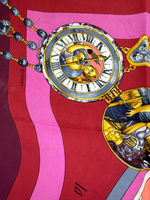 Hermes Parmi les Fleurs, Je Compte les Heures Silk Scarf