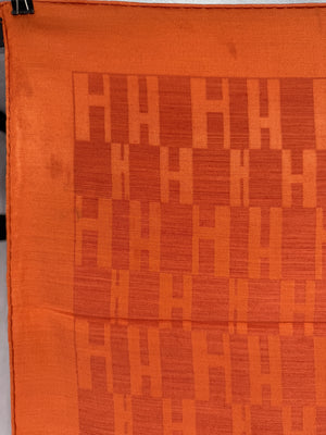 Hermes Façonnée Grand H Jacquard Scarf - Orange