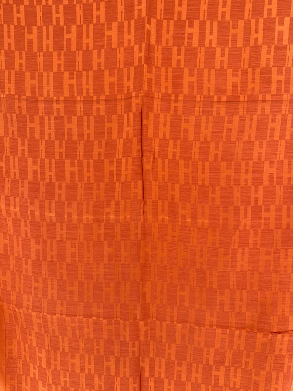 Hermes Façonnée Grand H Jacquard Scarf - Orange