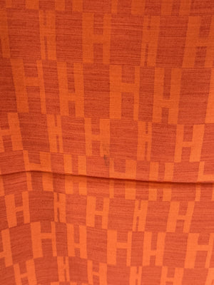 Hermes Façonnée Grand H Jacquard Scarf - Orange