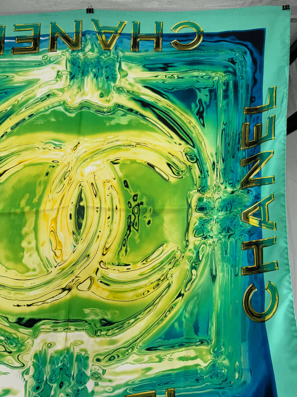 Chanel CC 100% Silk Scarf