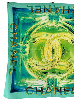 Chanel CC 100% Silk Scarf