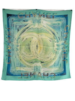 Chanel CC 100% Silk Scarf