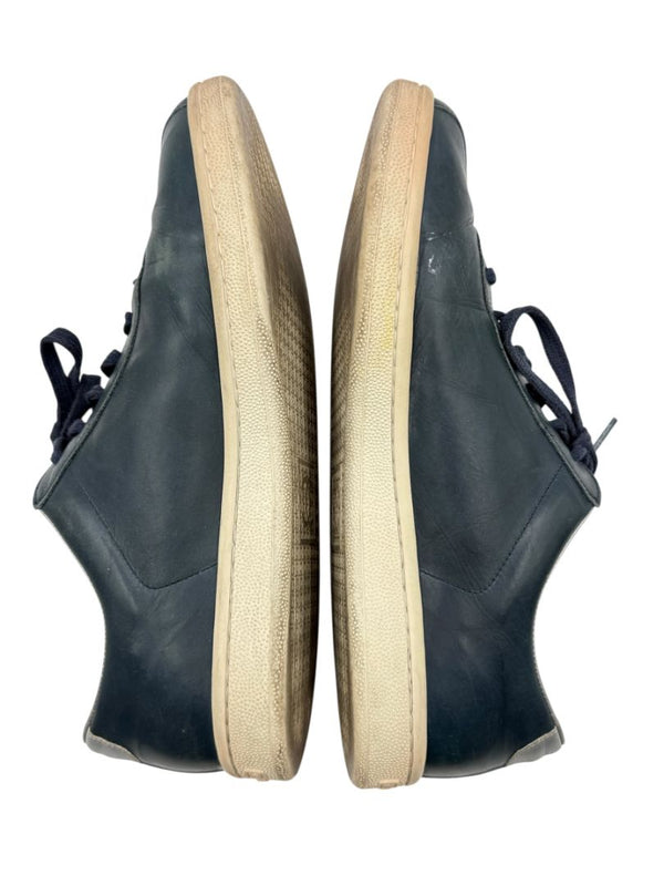 Chanel Blue Leather Lace-Up Sneakers – Size 40