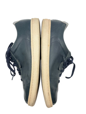 Chanel Blue Leather Lace-Up Sneakers – Size 40