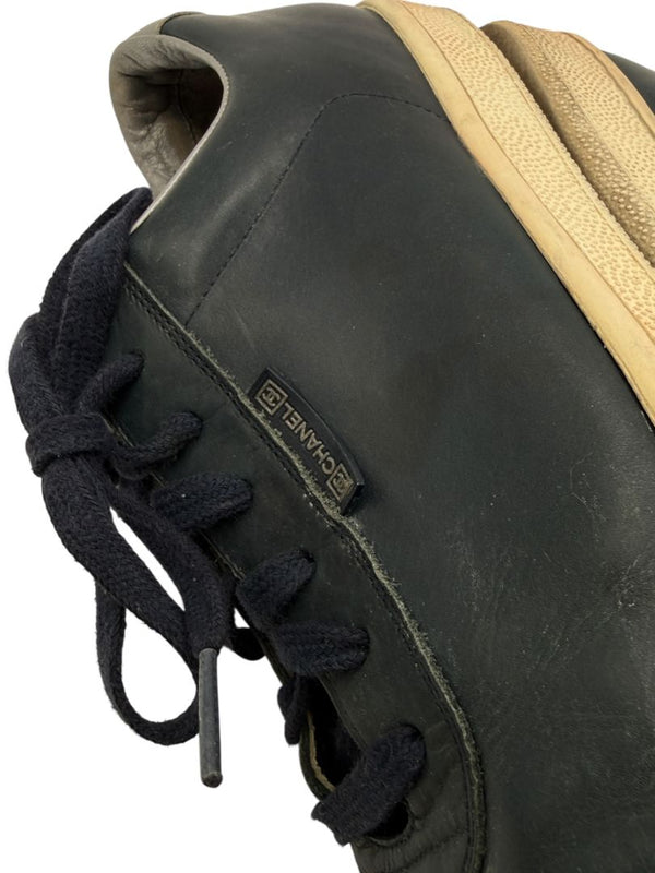 Chanel Blue Leather Lace-Up Sneakers – Size 40