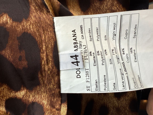 Dolce & Gabbana Black Wool-Silk Blend Tuxedo Blazer & Pants Set – Size IT 44 (US 8)