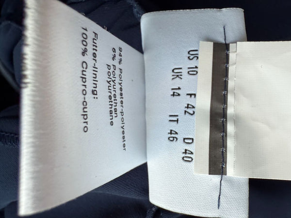 Akris Punto Navy Beaded Blazer & Pants Suit Set – Size US 10