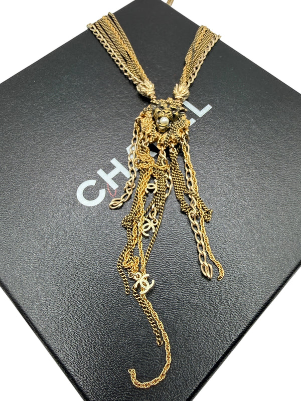 Chanel Lion Head Tassel Necklace with CC Charms – Fall 2011 – 20"