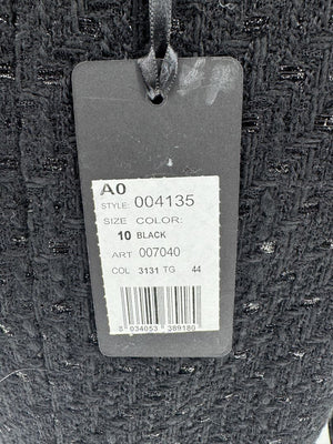 Les Copains Black Textured Wool Blend Skirt Suit – Size 10 (NWT)