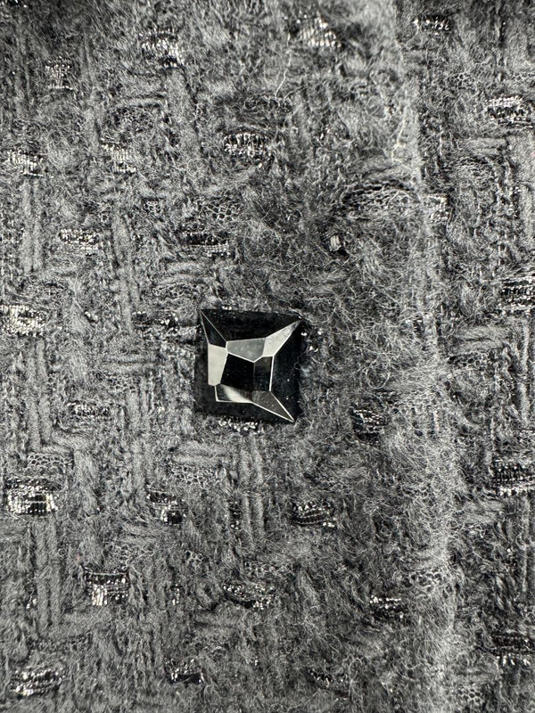 Les Copains Black Textured Wool Blend Skirt Suit – Size 10 (NWT)