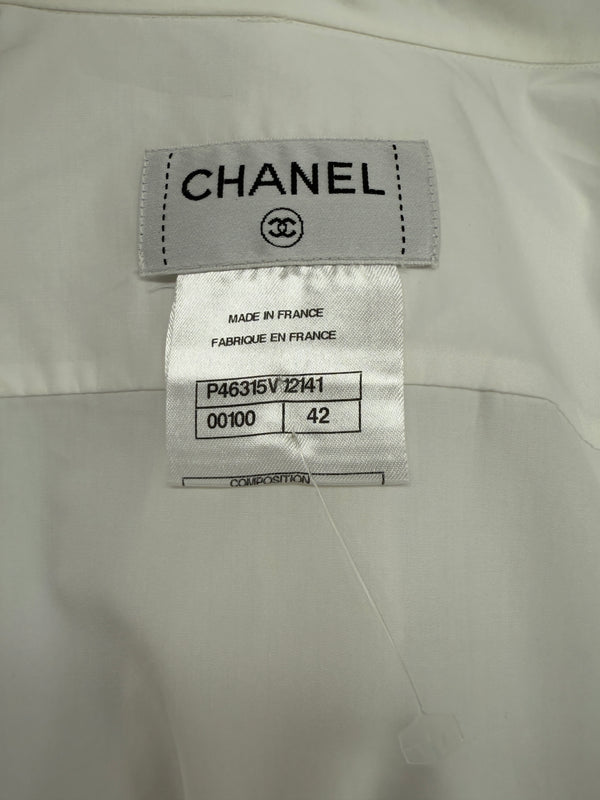 Chanel Pre Fall 2013 "Edinburgh Collection" Bow Poplin Shirt