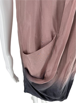 Marni Ombré Draped Silk Dress – Very Good Preowned Condition – 100% Silk