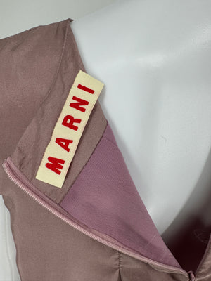 Marni Ombré Draped Silk Dress – Very Good Preowned Condition – 100% Silk