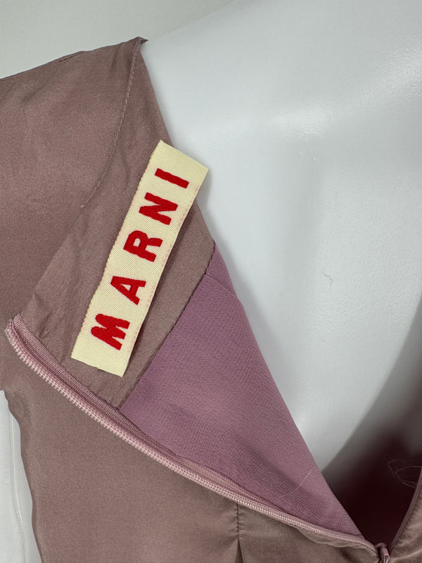 Marni Ombré Draped Silk Dress – Very Good Preowned Condition – 100% Silk