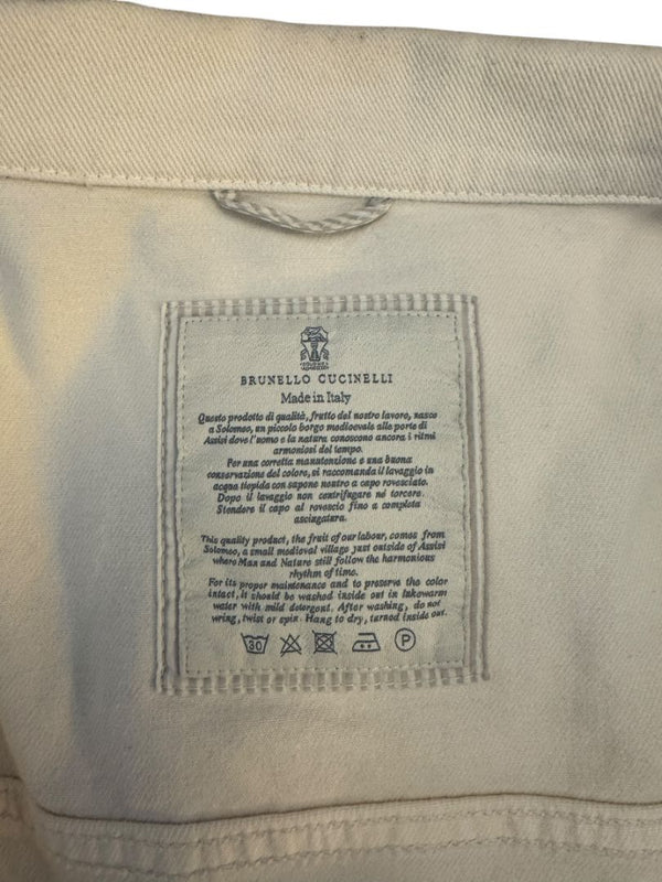 Brunello Cucinelli Luxury Cotton Denim Jacket Mens Size 60