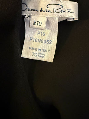 Oscar de la Renta Black Drop-Waist Shift Dress – Size 16