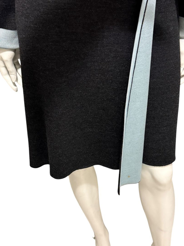 Thierry Mugler Vintage 90's Gray Knit Two-Piece Skirt Suit – Jacket Size L / Skirt Size M