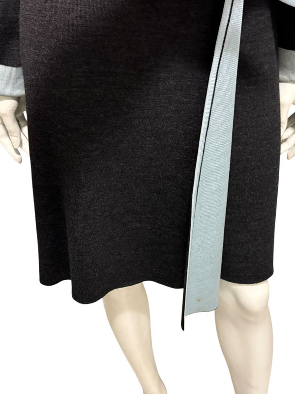 Thierry Mugler Vintage 90's Gray Knit Two-Piece Skirt Suit – Jacket Size L / Skirt Size M