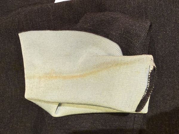 Thierry Mugler Vintage 90's Gray Knit Two-Piece Skirt Suit – Jacket Size L / Skirt Size M