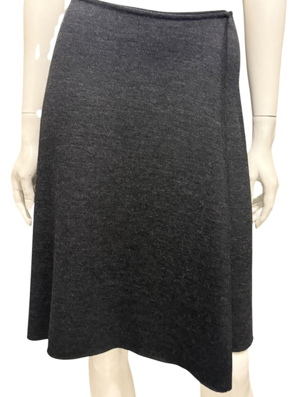 Thierry Mugler Vintage 90's Gray Knit Two-Piece Skirt Suit – Jacket Size L / Skirt Size M