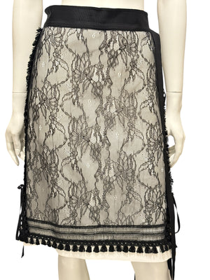 UNTLD Black Lace Two-Piece Skirt Suit – Size 8